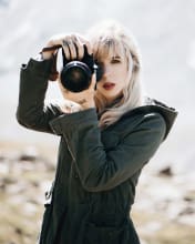 Woman with camera