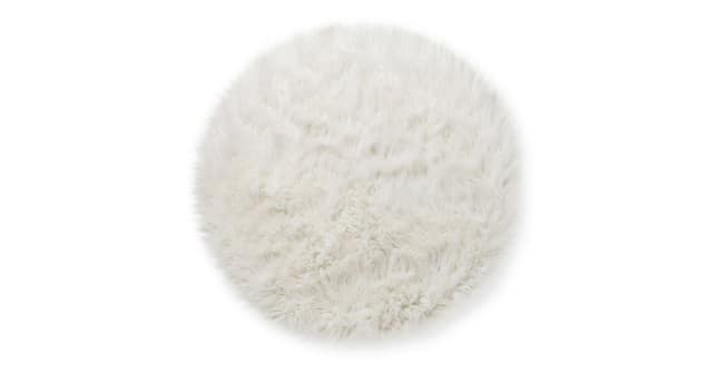 White furry rug