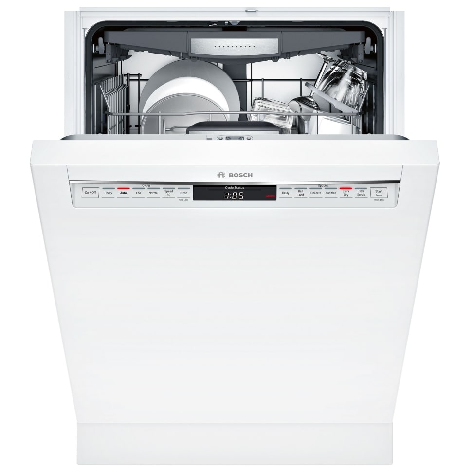 Recessed handle in white Bosch 800 Series