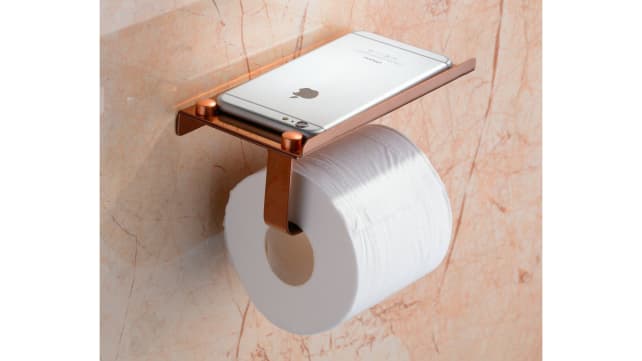 Beelee Rose Gold TP and Phone Holder