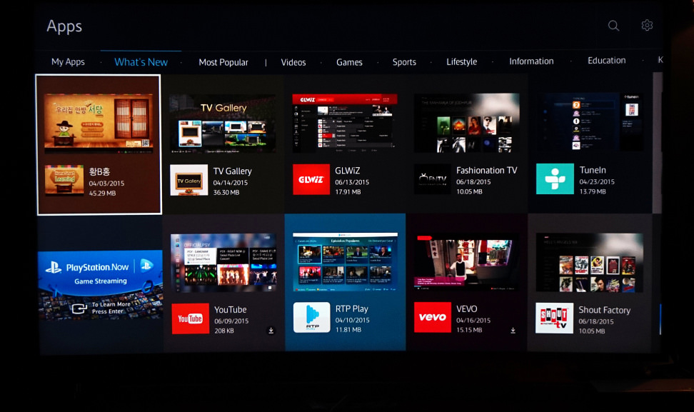 Samsung-JS9500-Apps