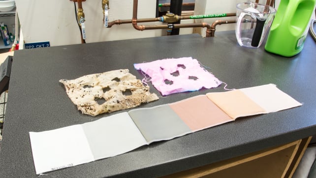 Stain-strips-for-comparing-clean