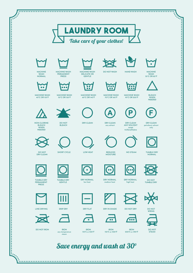 Laundry symbols and what they mean