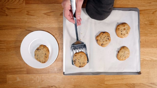 Removing from pan