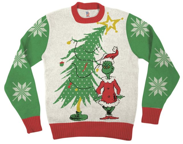 Ugly Christmas Grinch Sweater 