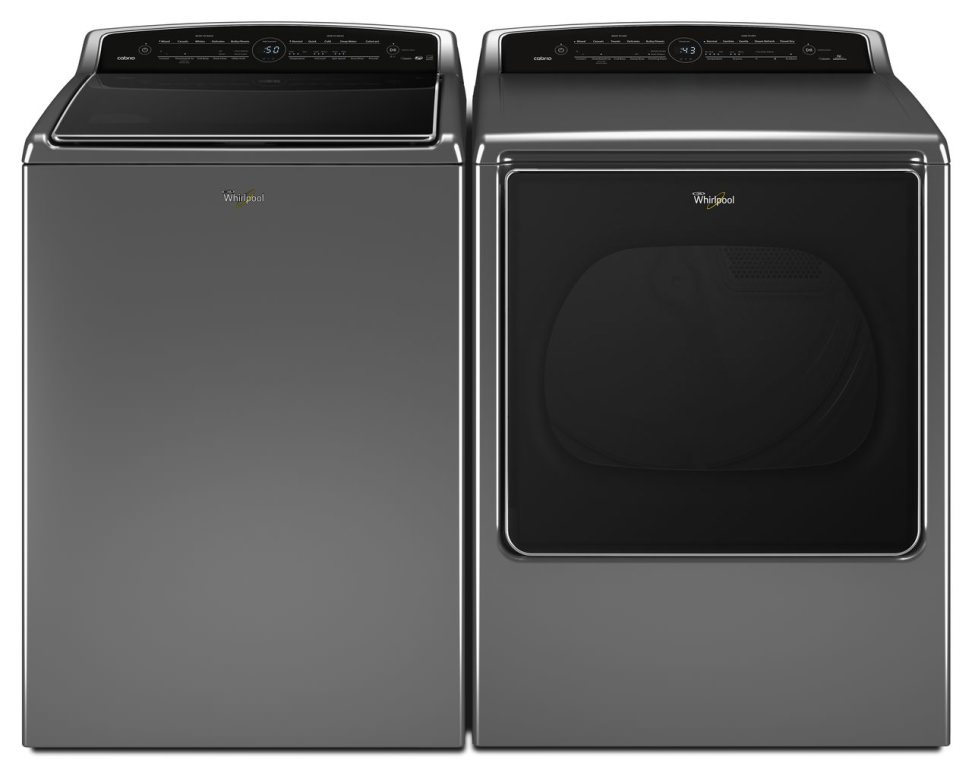 Whirlpool WTW8700EC0 and WED8700EC0 smart washer and dryer pair