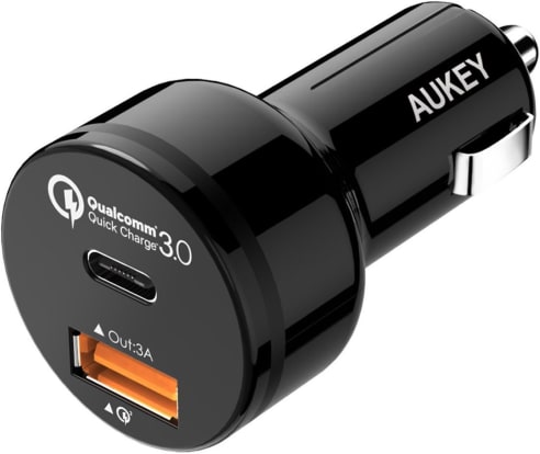 Product Image - Aukey USB-C Car Charger