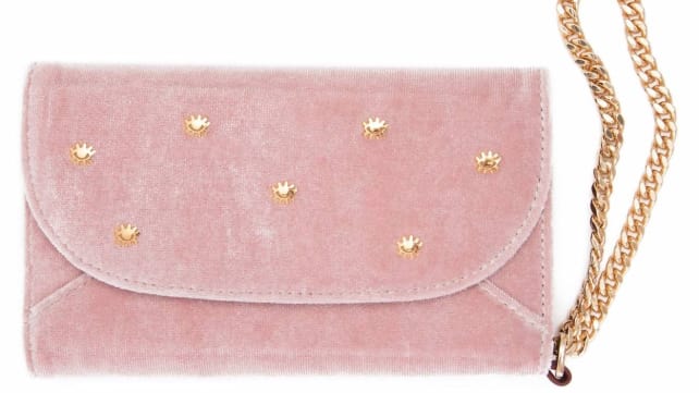 Sonix Embellished Velvet iPhone X Wristlet